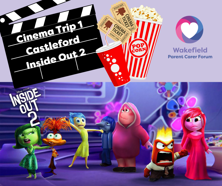 Image shows clapper board with characters from Inside Out 2