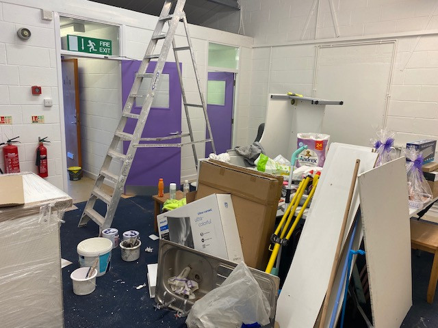 Unit during works