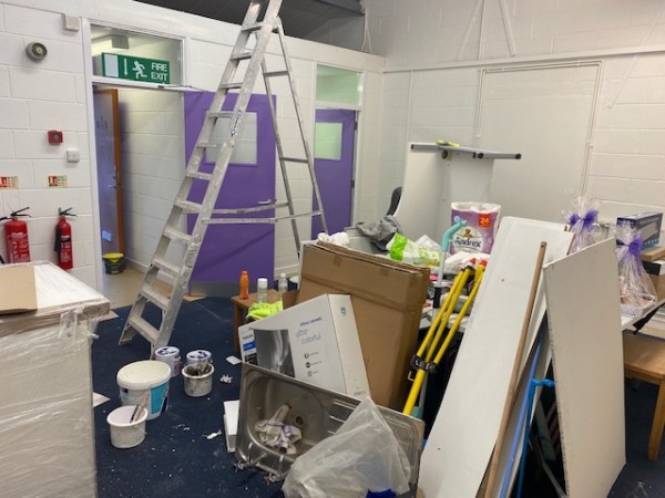 Unit during works